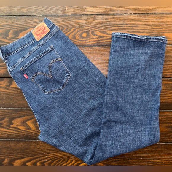 Levi's Women's Straight Leg Blue Jeans - Picture 1 of 7